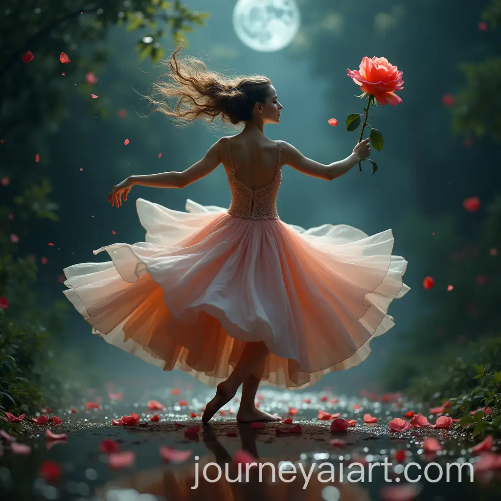 Ethereal-Female-Dancer-Surrounded-by-Falling-Rose-Petals-in-Moonlit-Garden