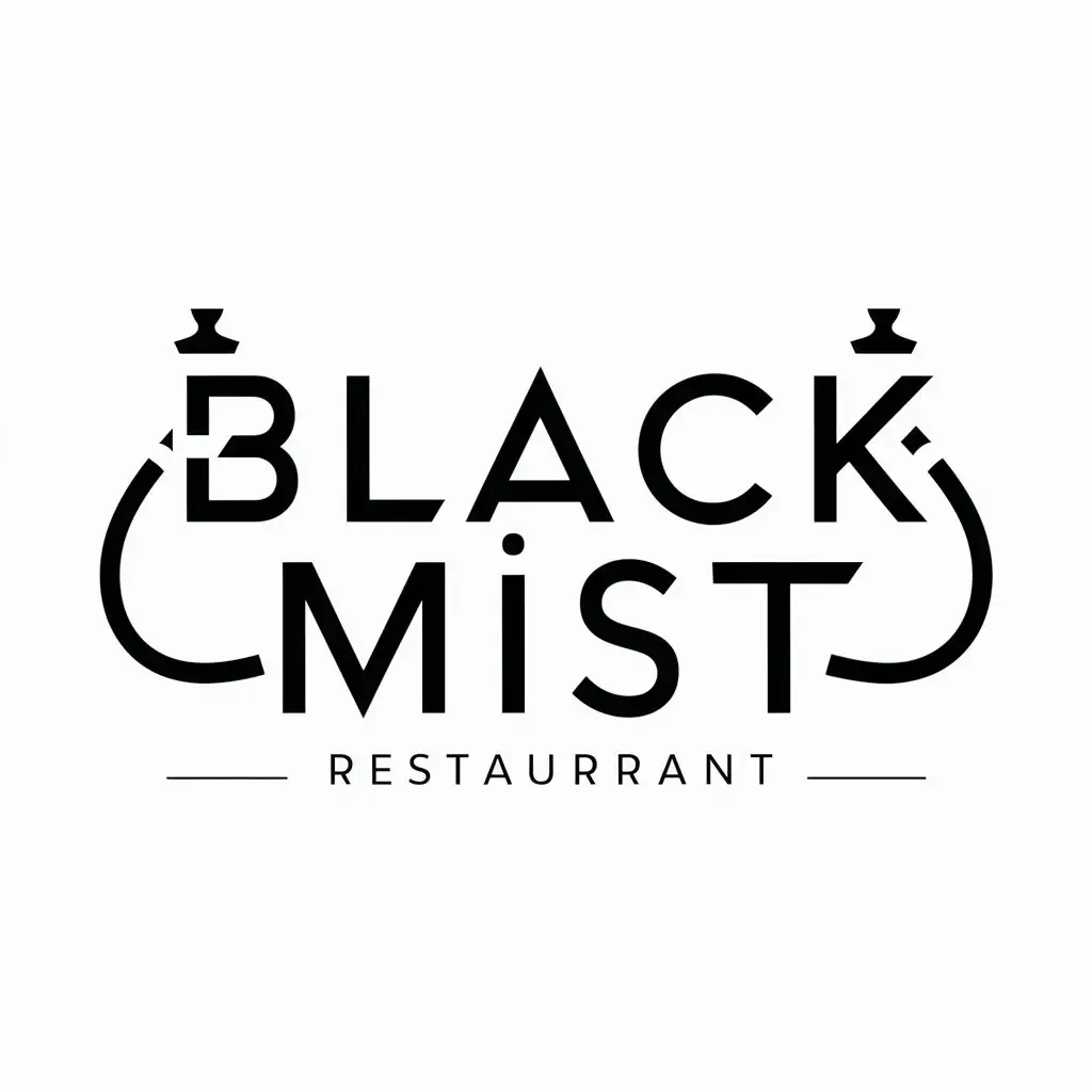 a logo design,with the text "BLACK MIST", main symbol:Hookah ,Moderate,be used in Restaurant industry,clear background