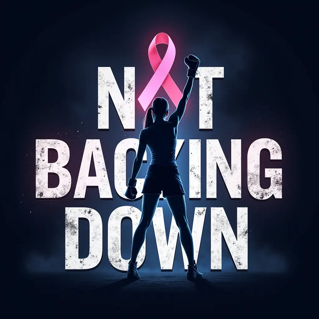 Inspirational-Cancer-Awareness-Design-with-Defiant-Figure-and-Bold-NOT-BACKING-DOWN-Typography