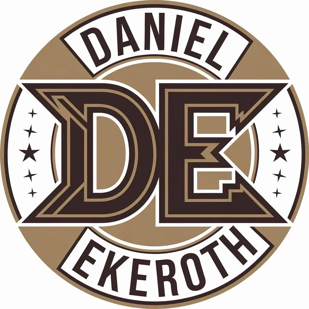 LOGO Design for Daniel Ekeroth Modern Vector Design with DE Symbol for Entertainment Industry