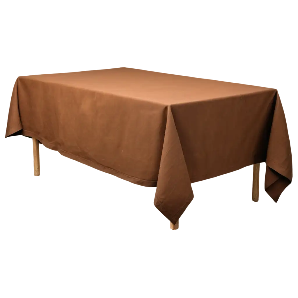 Half-a-Table-with-a-Brown-Cloth-for-Pottery-Work-PNG-Image-for-Creative-Projects