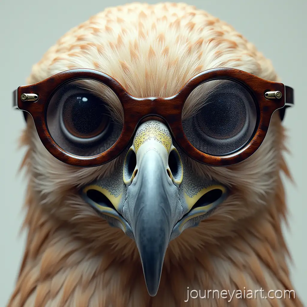 HawkHawk-head-in-glassess-Head-with-Round-Glasses-and-HalfVisible-Skull