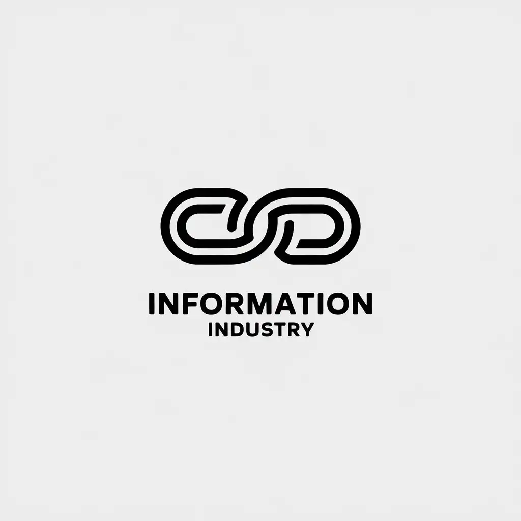 LOGO-Design-for-Information-Industry-Minimalistic-Chain-Symbol-with-Clear-Background