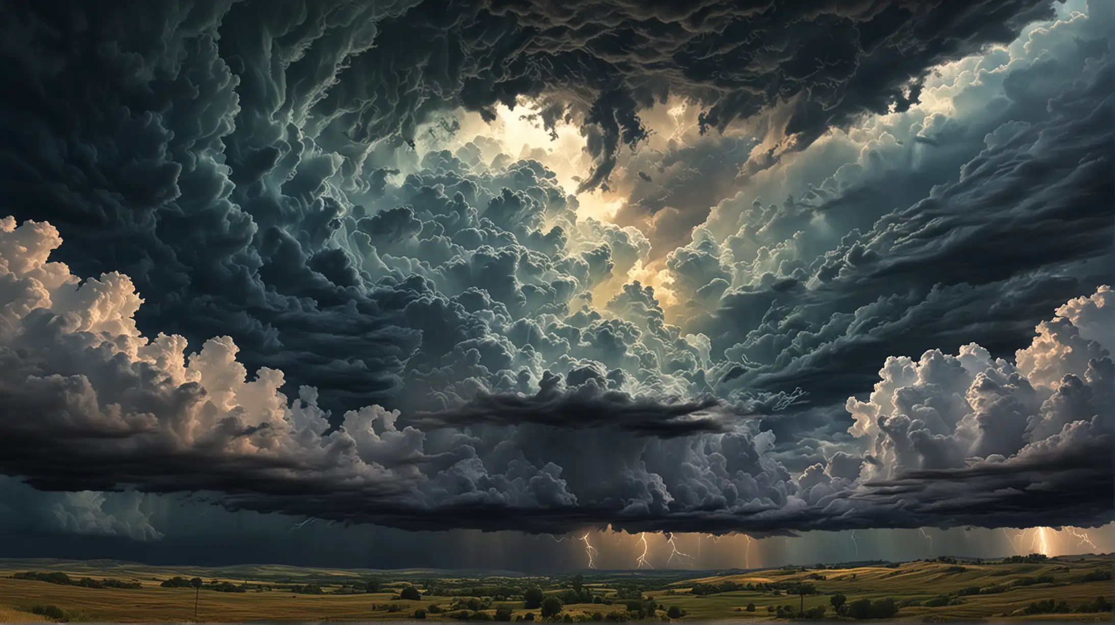 Psychedelic Storm Clouds in Vivid Colors