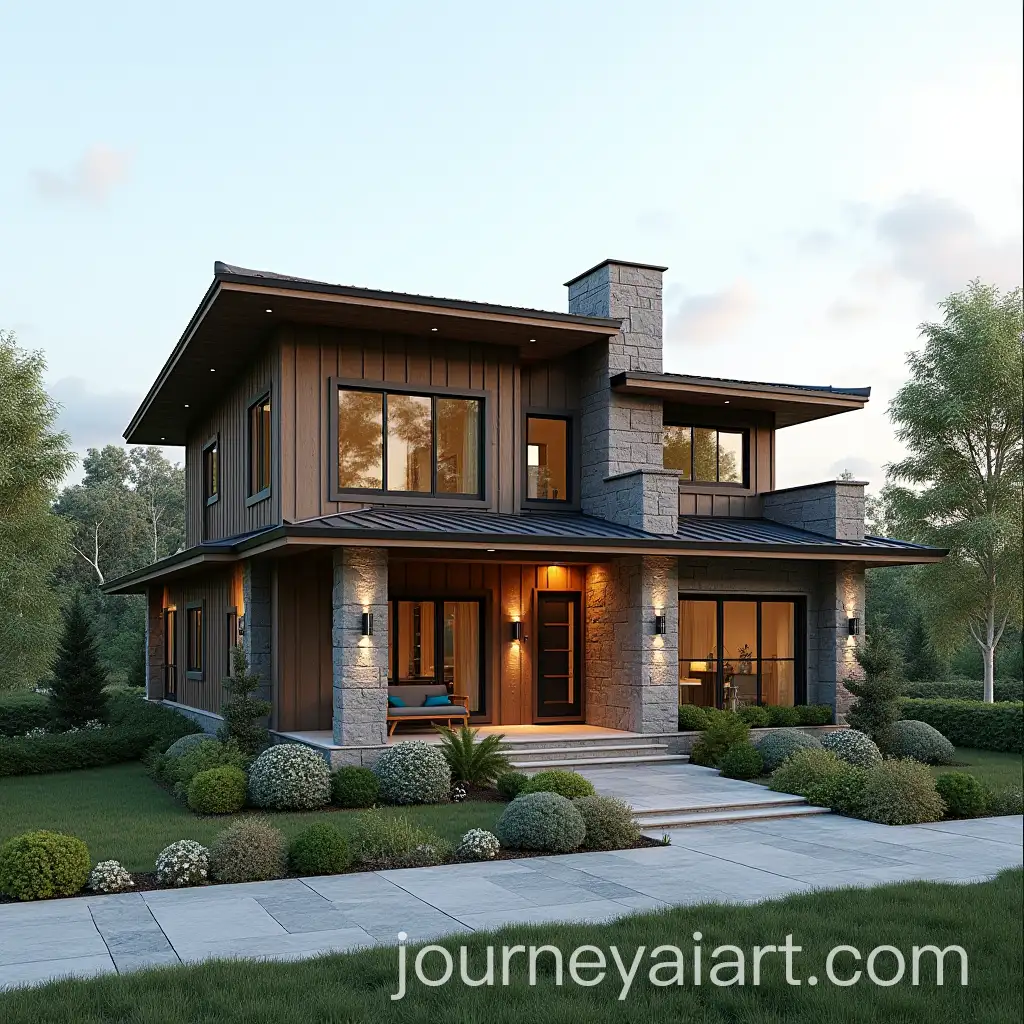 Modern-Rustic-Style-House-with-Creative-Architecture-and-Dazzling-Interior
