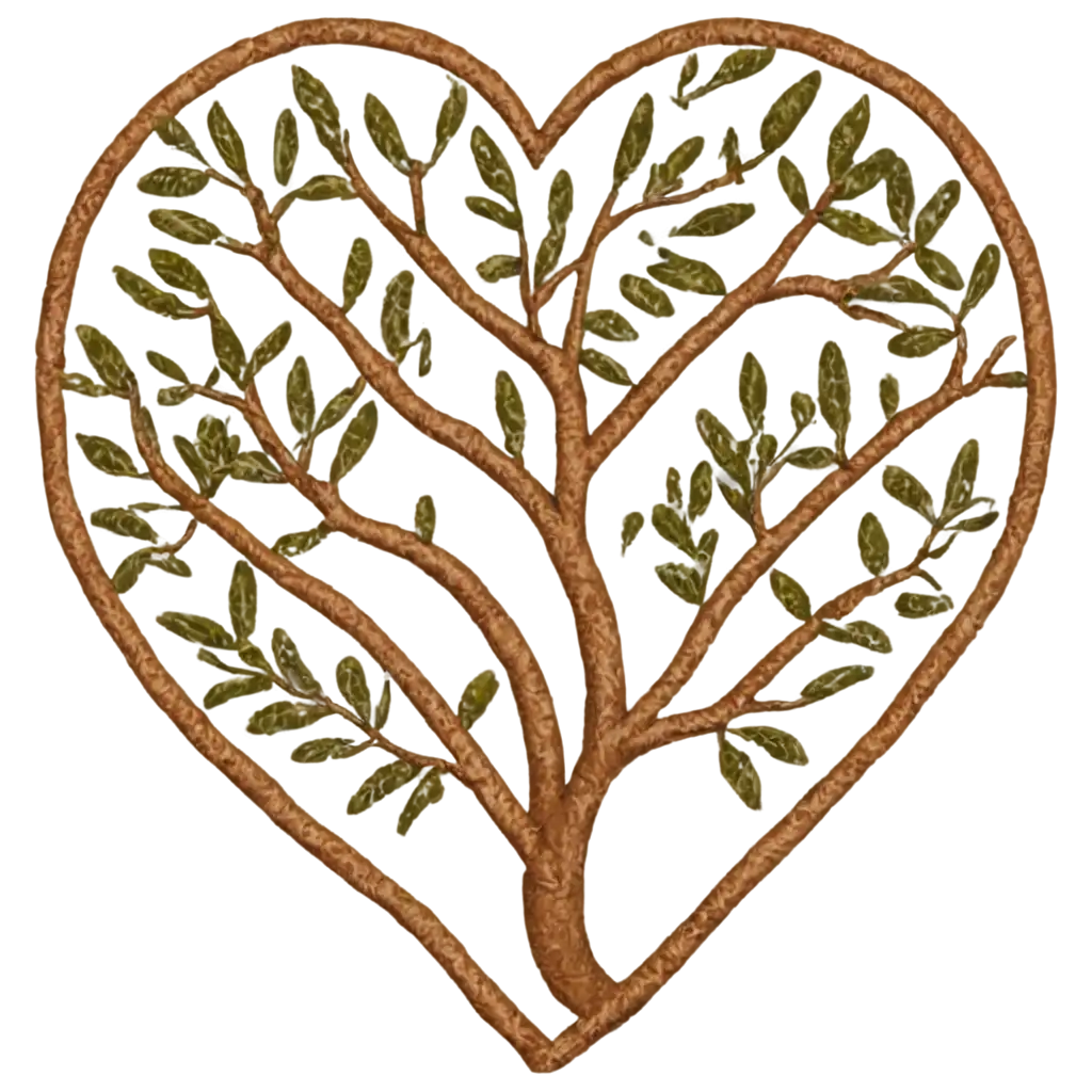 draw an olive tree of life on turtledove colors that has inside symbols for 25 years of marriage