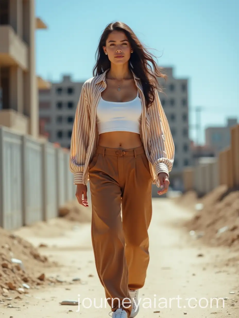 ConfidentAI-Image-Prompt-Expansion-Young-Woman-Walking-Through-Urban-Construction-Site-in-Modern-Street-Style