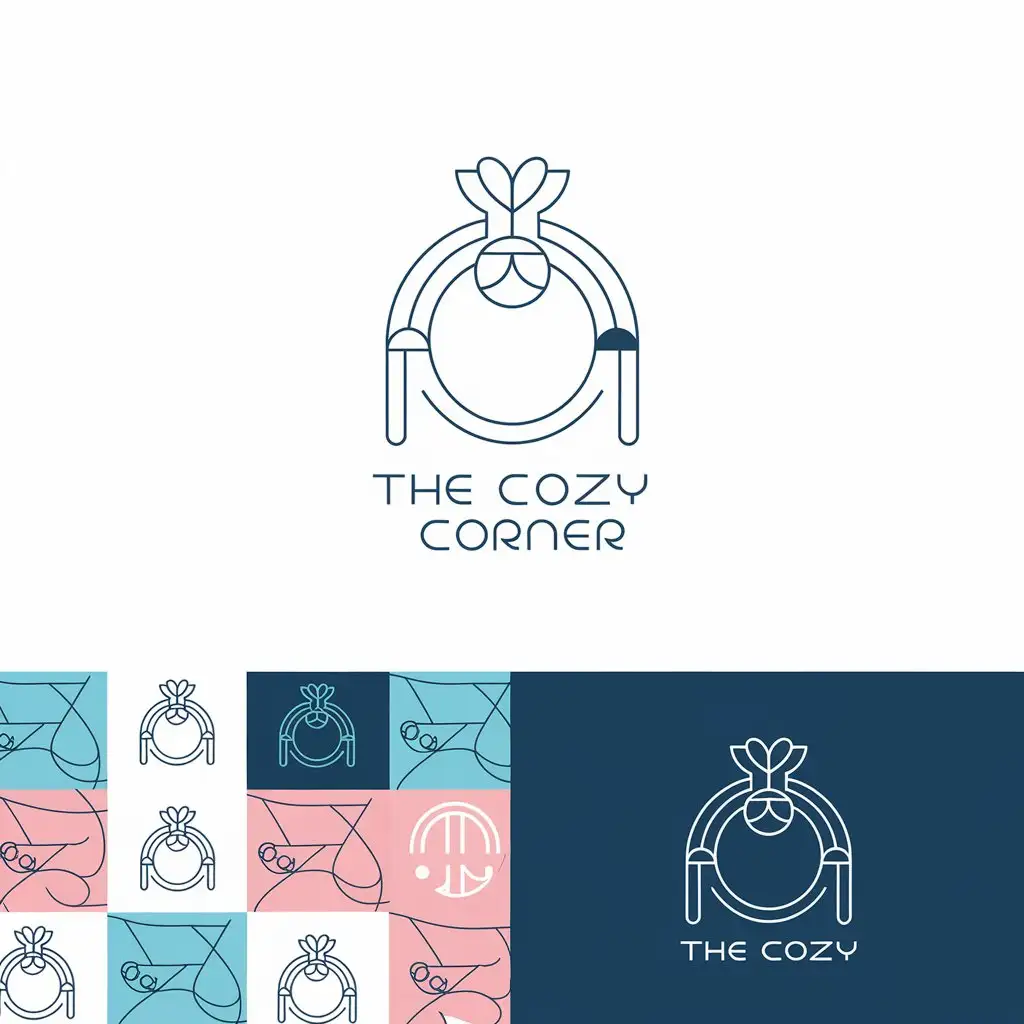 LOGO Design for The Cozy Corner Simple and Playful with Ring Elements and Soft Colors for Dormitory and Gift Box Retail