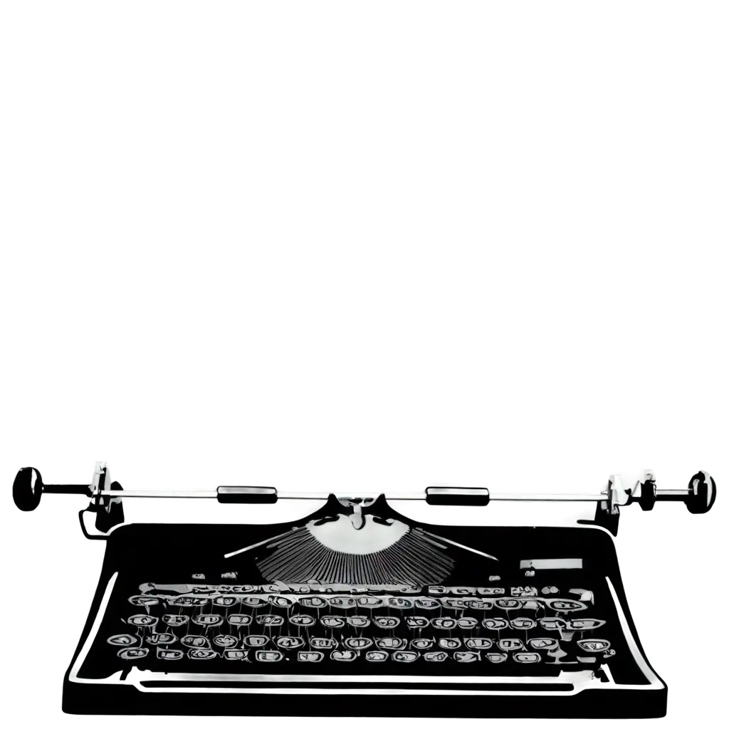 Black-and-White-Typewriter-Newspaper-Style-PNG-Image-for-HighQuality-Print-and-Digital-Use