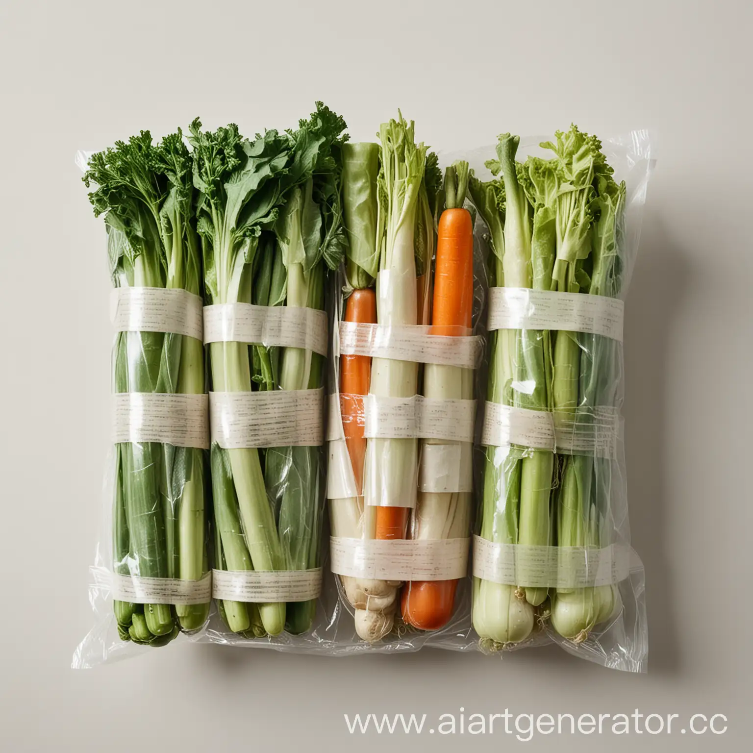 Freshly-Harvested-Vegetables-Bundled-with-Biodegradable-Tape-on-White-Background