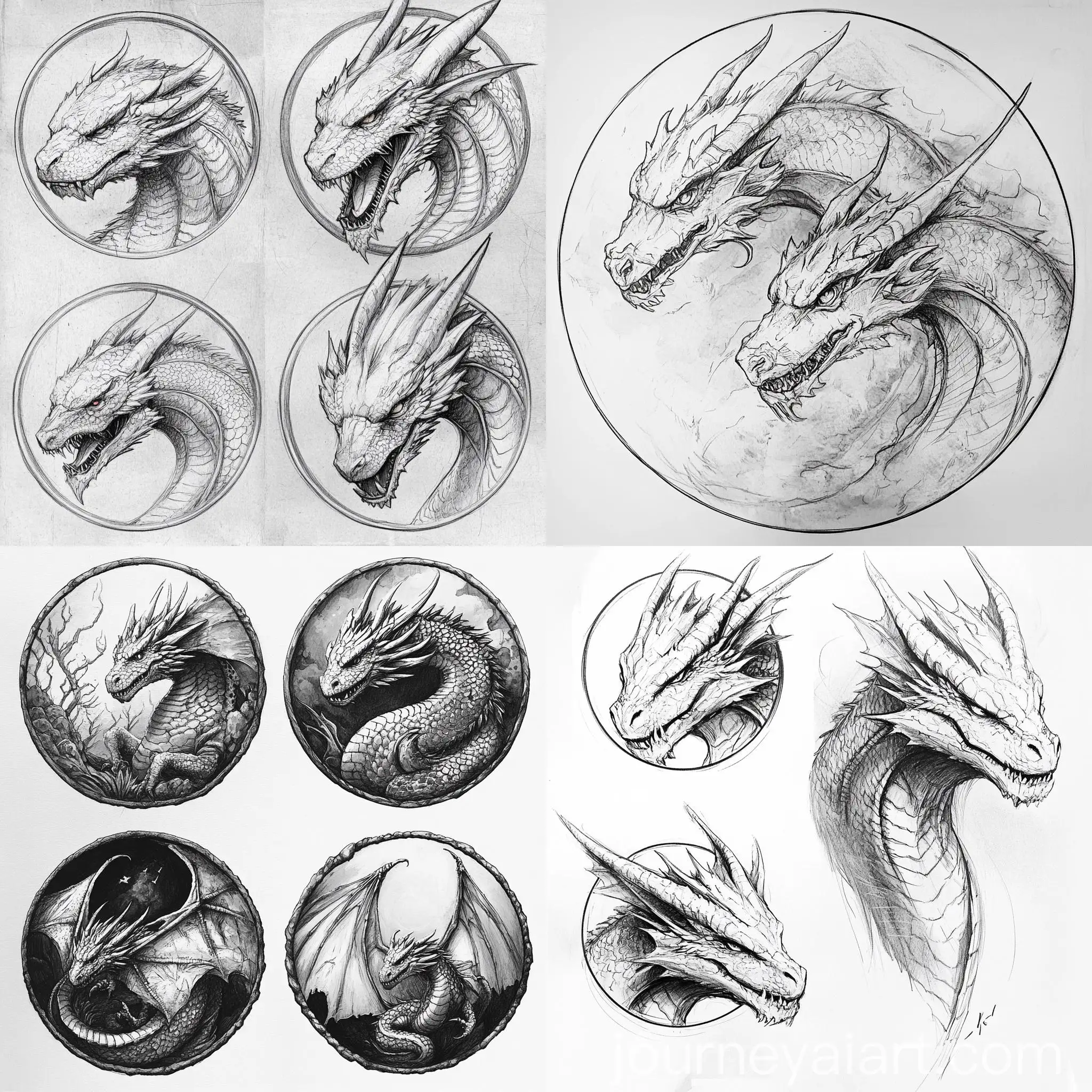 Realistic-Dragon-Sketches-in-Unique-Style