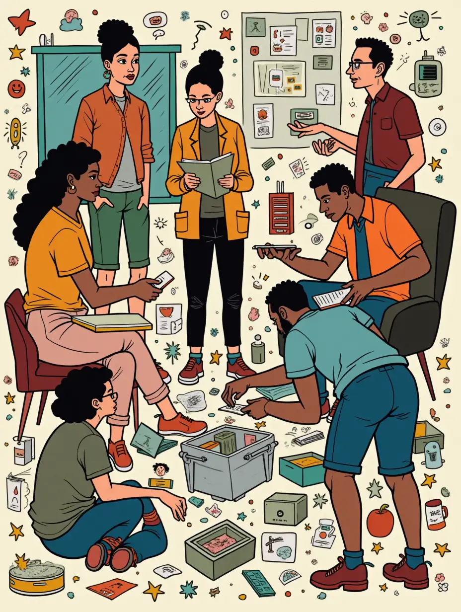 Diverse-Group-Working-on-Project-in-Messy-and-Confused-Setting