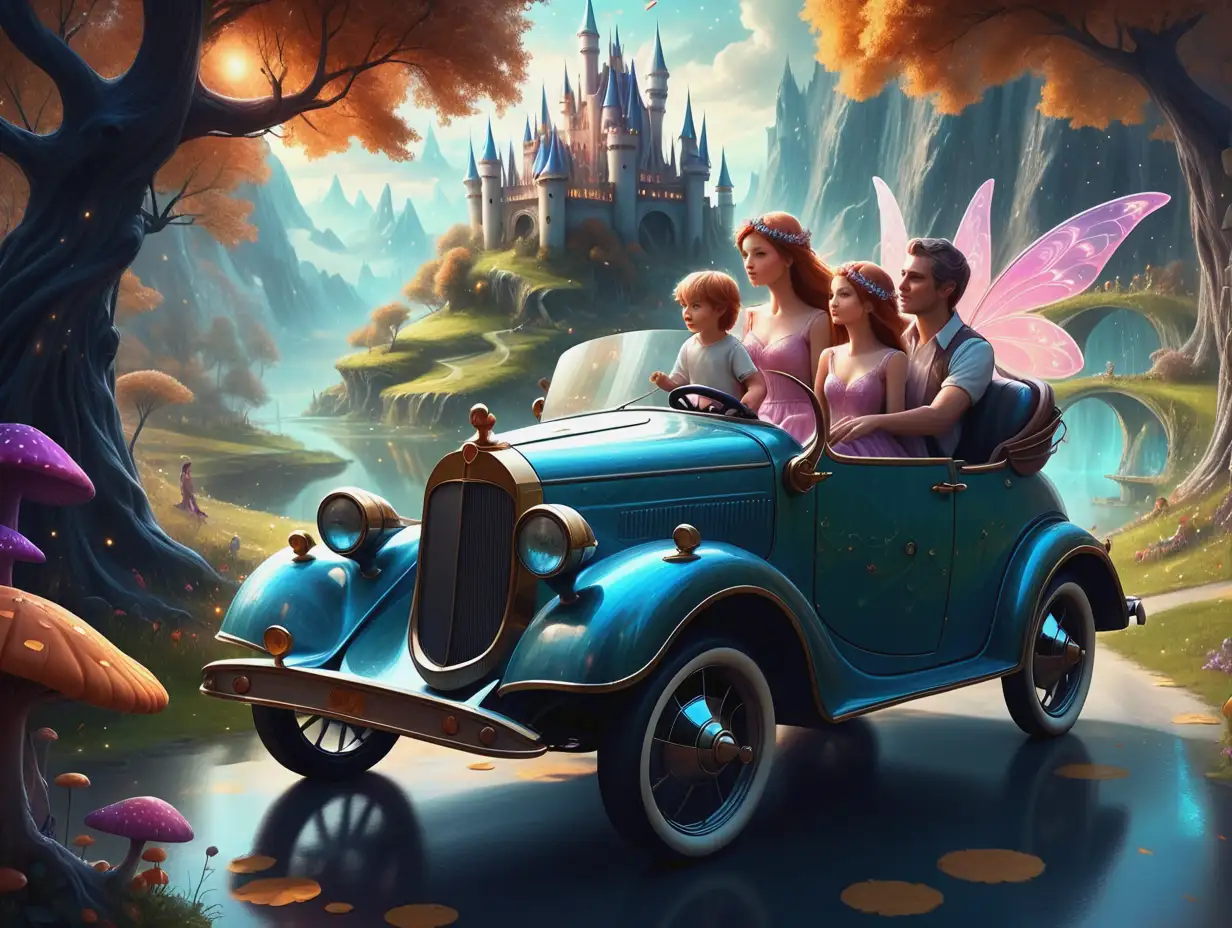 Young-Family-Driving-into-a-FairyTale-World-of-Magical-Beauty