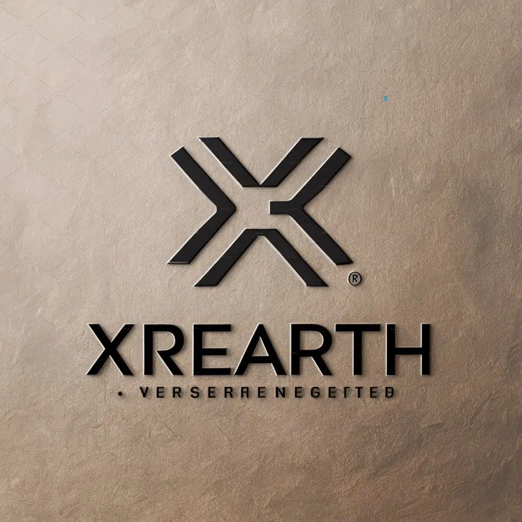 a vector logo design,with the text "XRearth", main symbol:XR earth,Moderate,be used in Technology industry,clear background