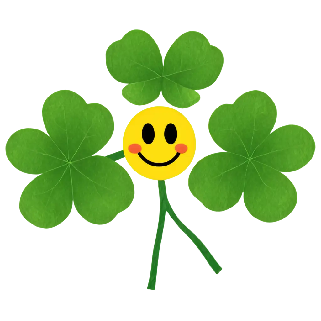 Cheerful-Cartoon-Shamrock-PNG-with-Smiley-Face-Emoji-Perfect-for-St-Patricks-Day-and-Beyond