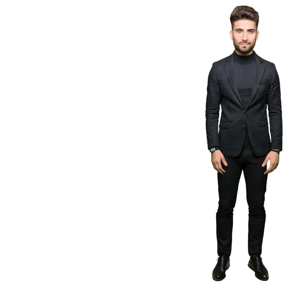 25YearOld-Pakistani-Boy-in-Black-Coat-and-Jacket-PNG-Image-for-Versatile-Use