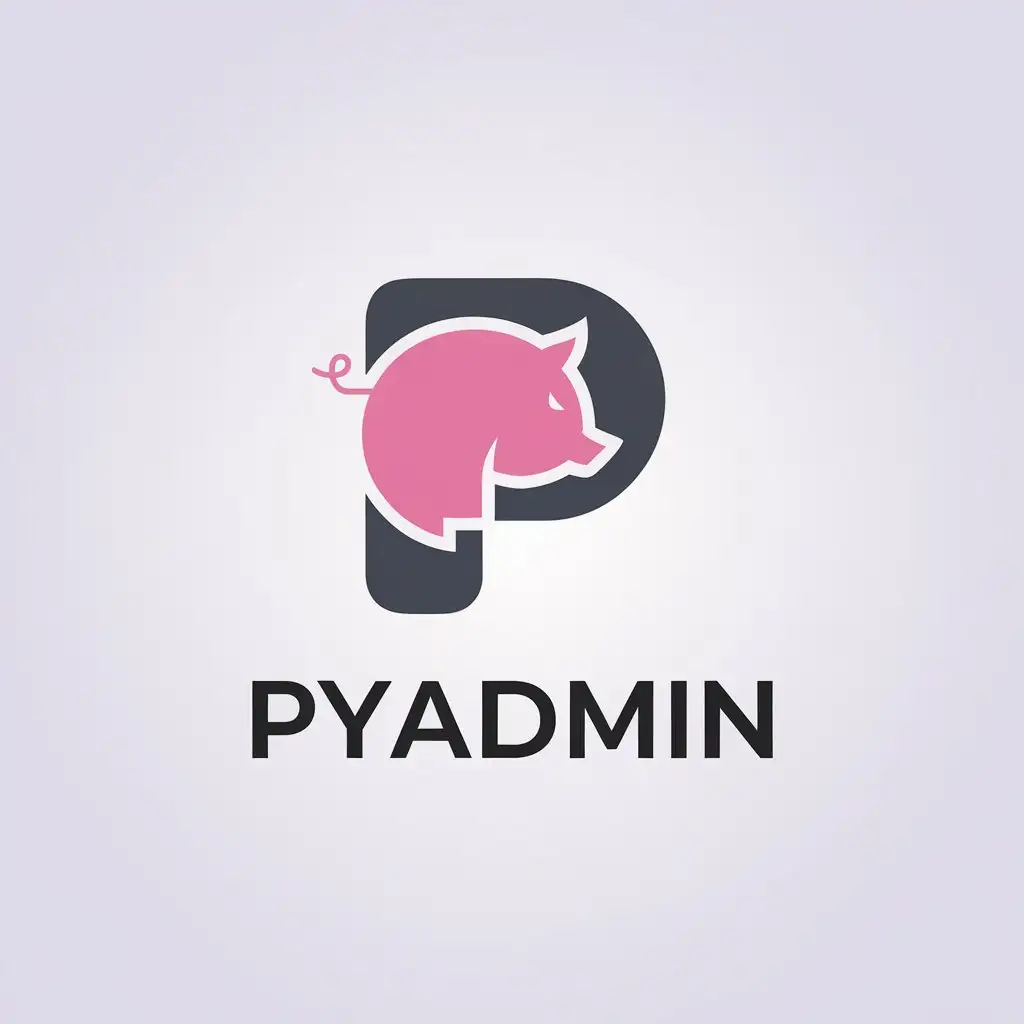 LOGO-Design-for-PyAdmin-Minimalistic-Pink-Pig-on-Clear-Background-for-Tech-Industry