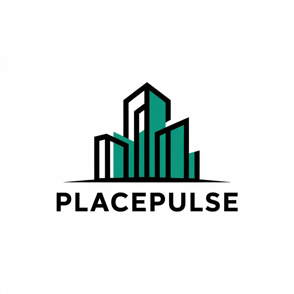 LOGO Design for PlacePulse Vector with P Symbol for Real Estate Industry