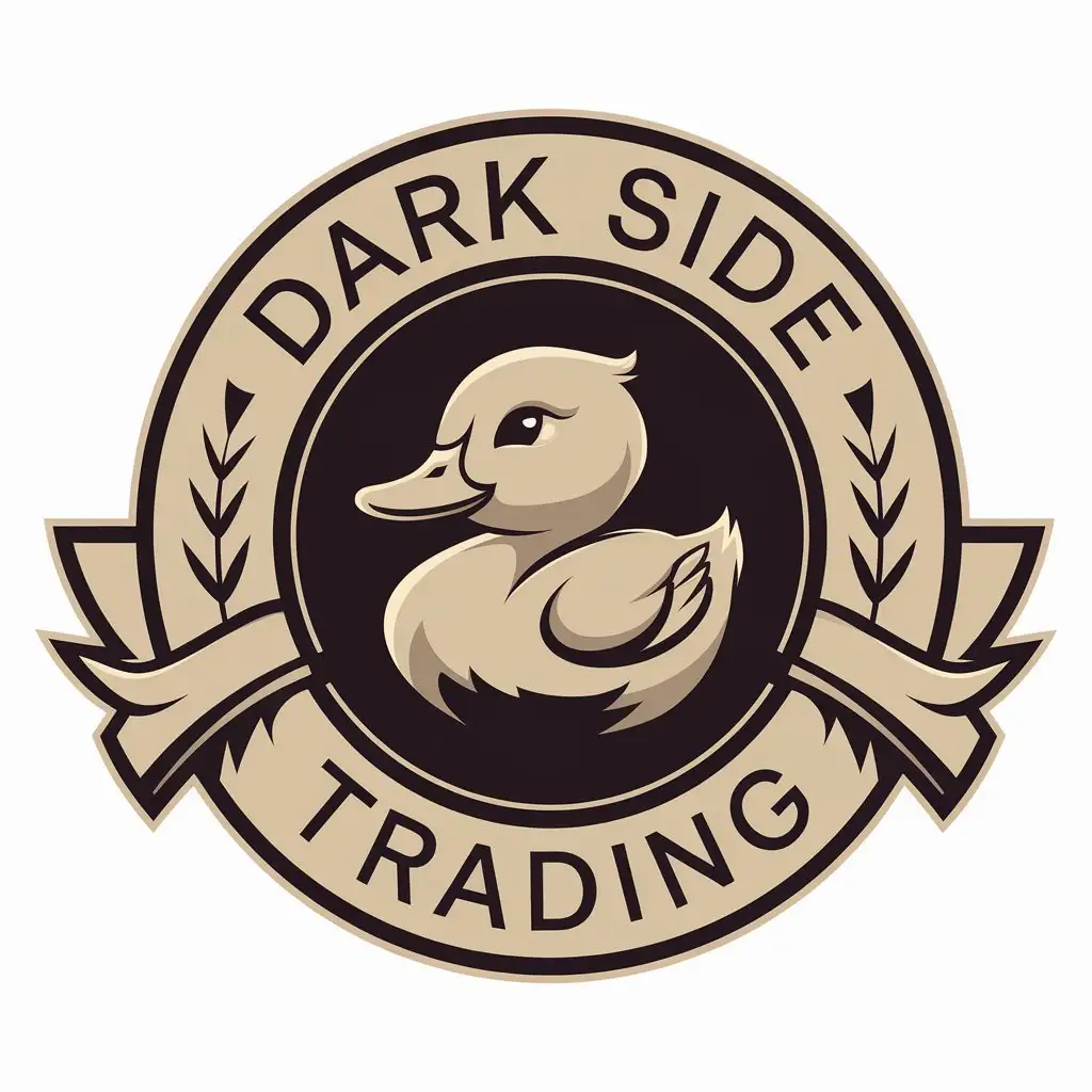 LOGO Design for Dark Side Trading Baby Duck Symbol with Clean and Modern Style for Finance Industry