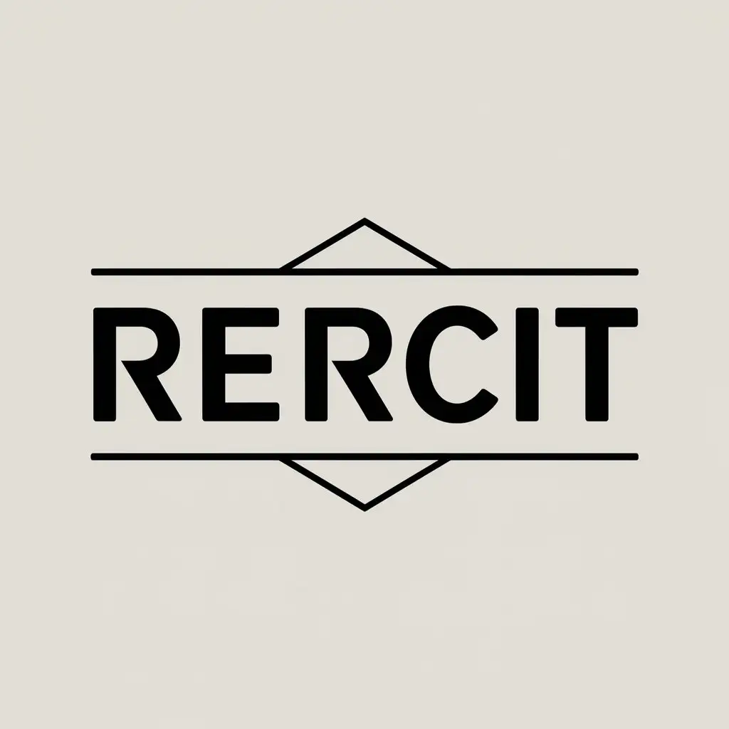 a vector logo design,with the text "RERCIT", main symbol:text transformation,Moderate,clear background