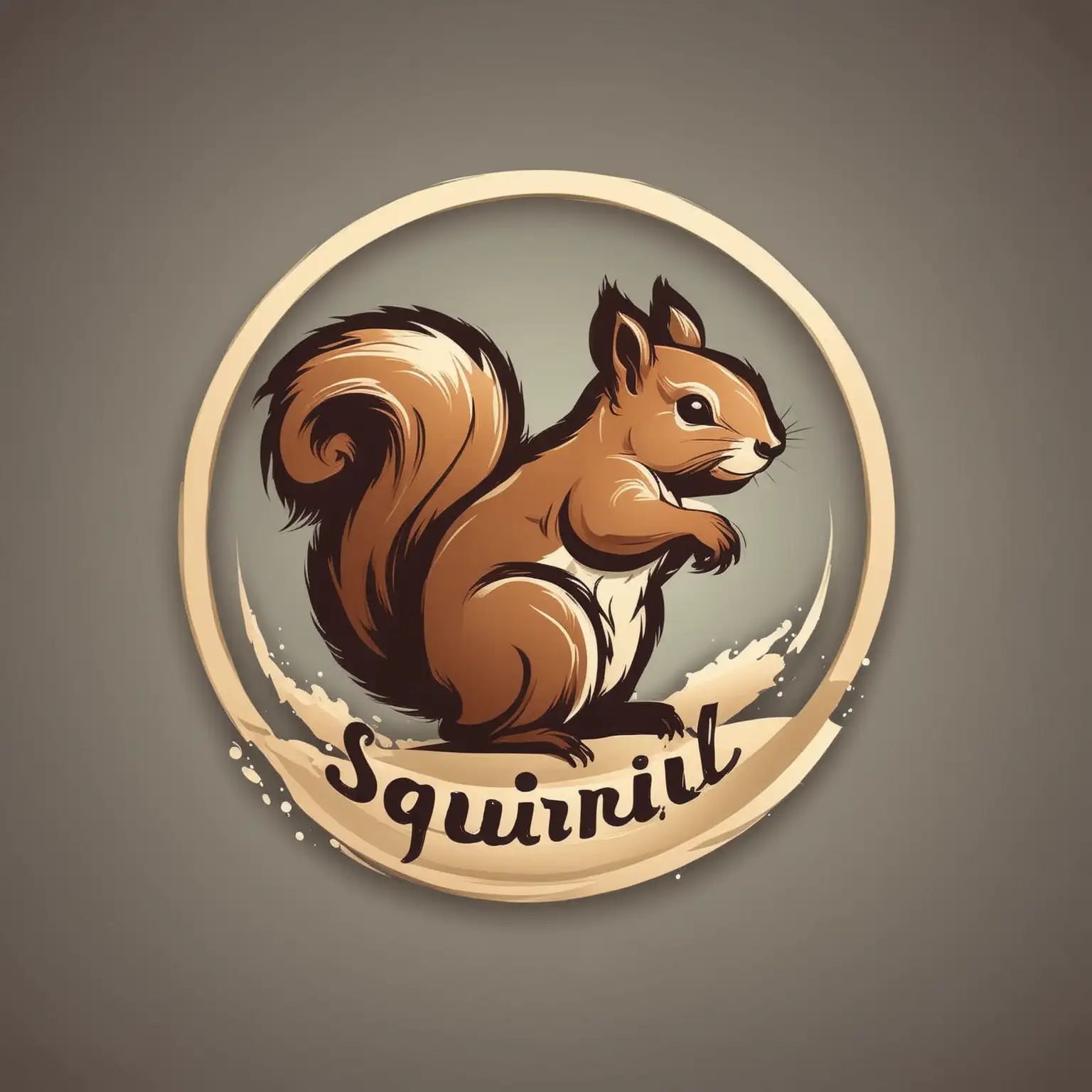 Stylized Squirrel Silhouette Logo for a Cleaning Products Company