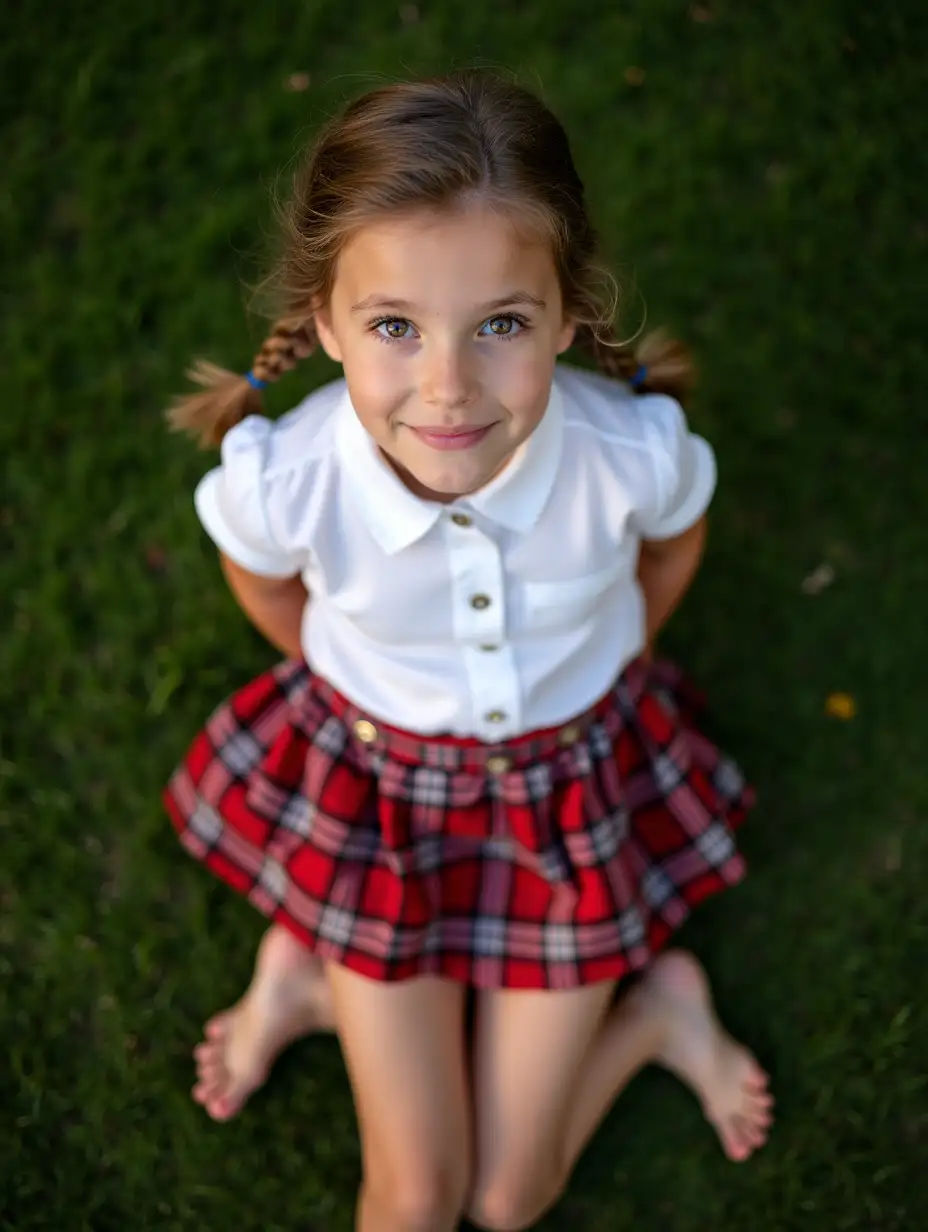 Cherubic-NineYearOld-in-Braids-Relaxing-on-a-Lush-Lawn