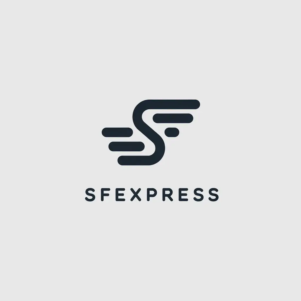 LOGO Design for SFExpress Minimalistic Vector Logo with Clear Background and TextBased Design