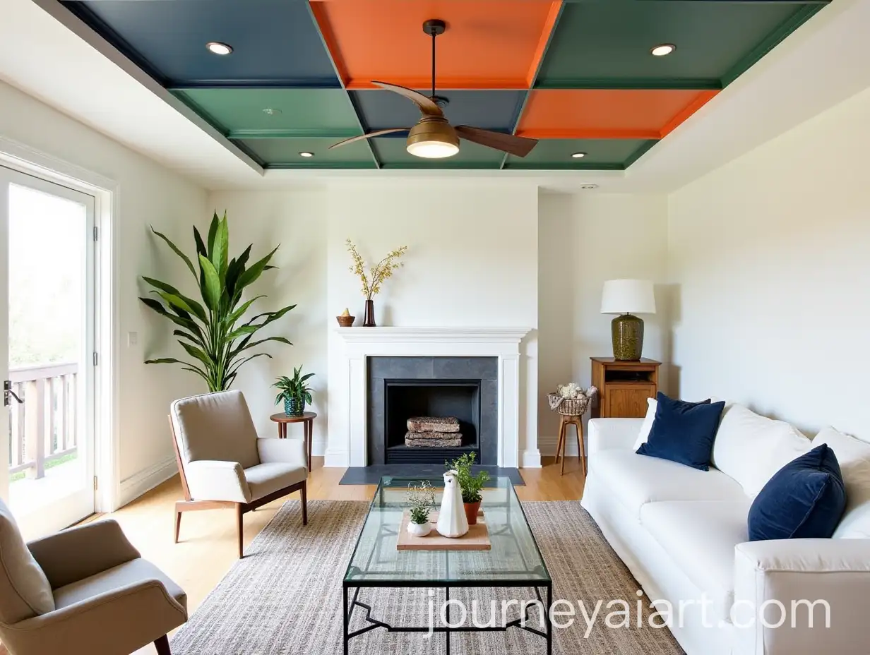 Bold-Colorful-Ceiling-Design-Featuring-MDF-Panels