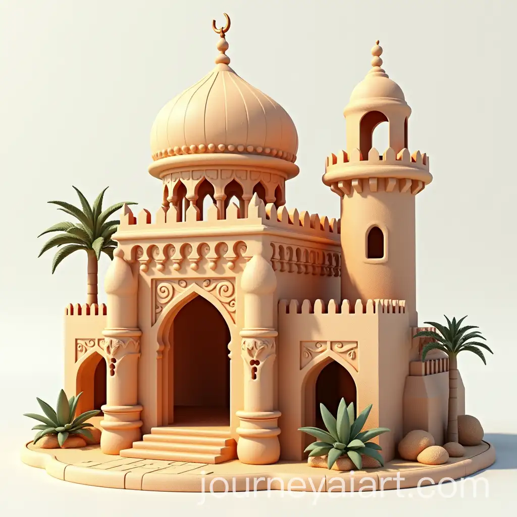 Stylized-3D-Model-of-an-ArabianThemed-Building