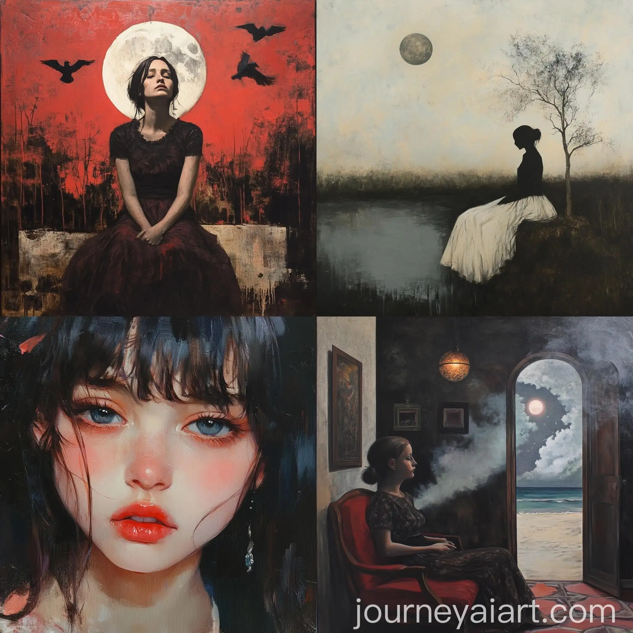 Serene-Landscape-with-Moonlit-Forest-and-Tranquil-River