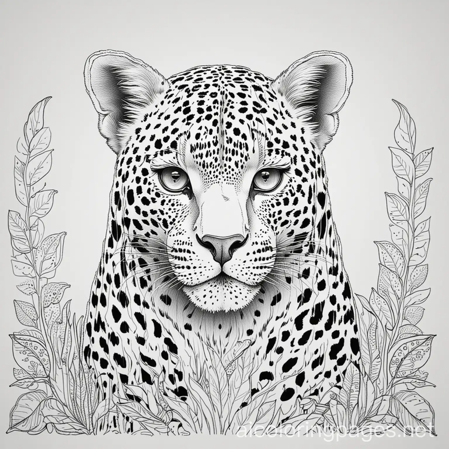 Coloring-Page-of-a-Leopard-with-Vivid-Patterns-for-Children