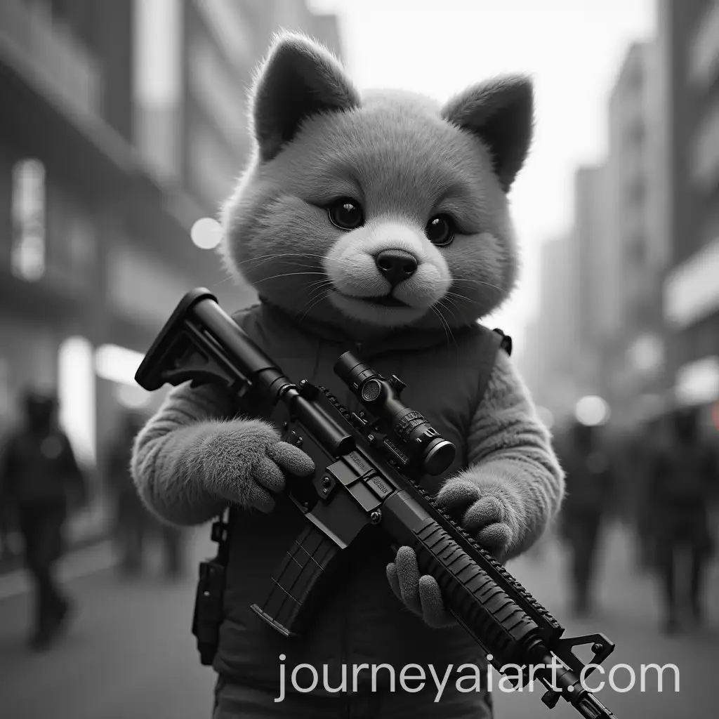 Chiitan-AR16-Weapon-in-Monochrome-Jakarta-Riot-Scene