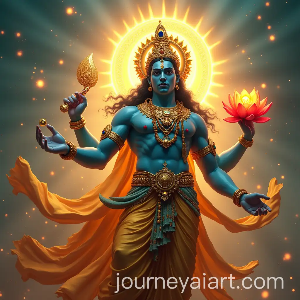 Majestic-Godlike-Figure-Inspired-by-Lord-Vishnu-with-Sudarshan-Chakra-and-Radiant-Lotus