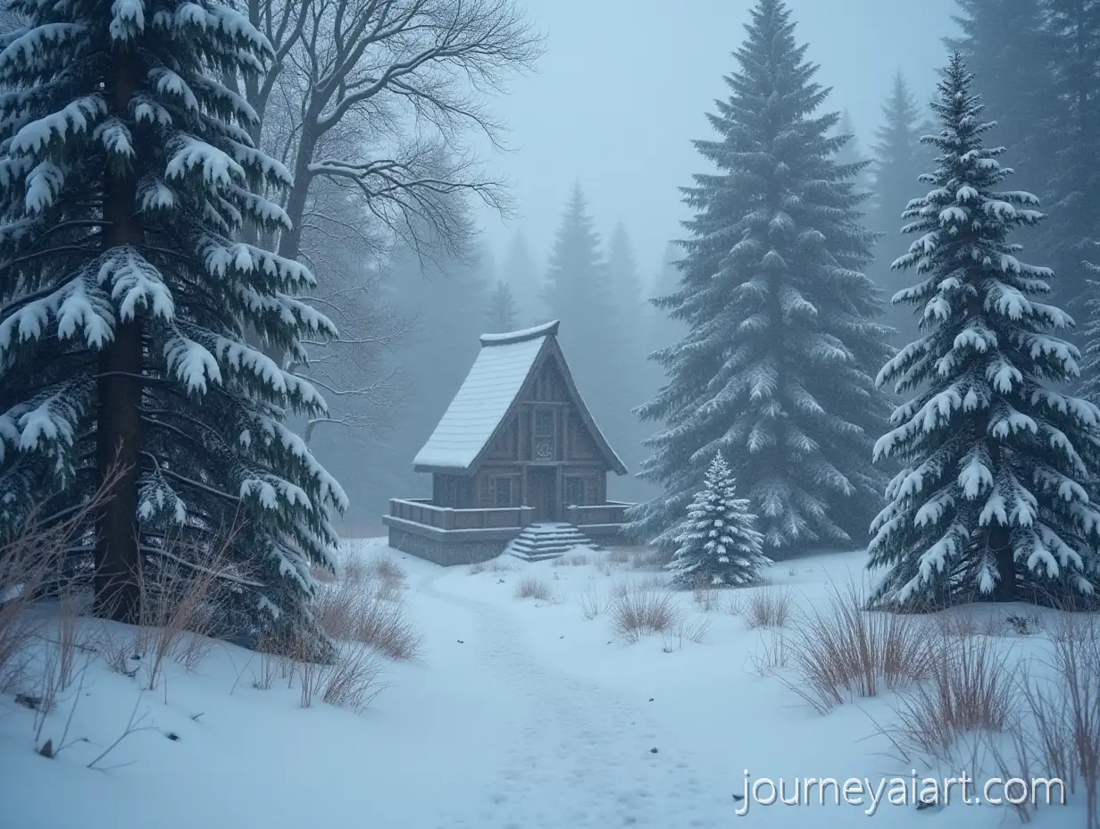 Epic-Winter-Landscape-Inspired-by-Game-of-Thrones-with-SnowCovered-Castles-and-Mystical-Atmosphere