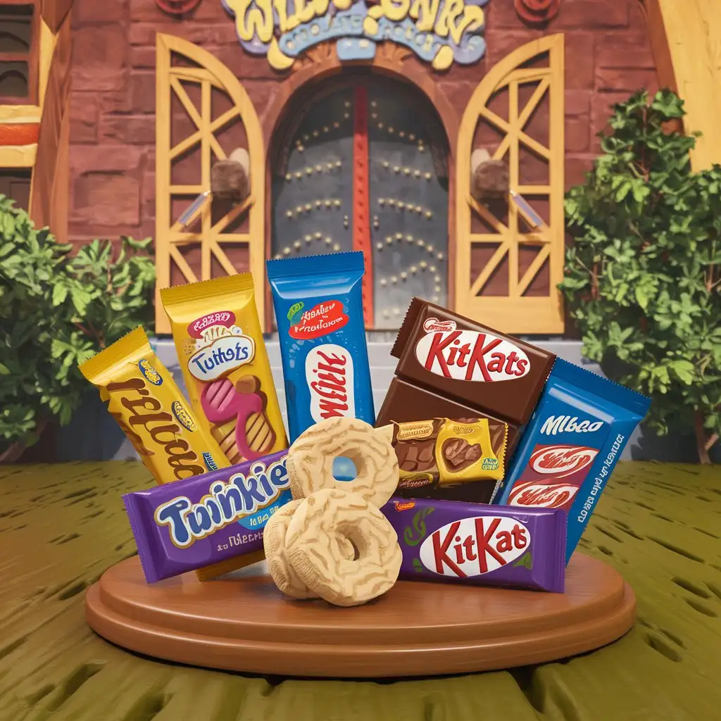 Cartoon-Cookies-in-a-Chocolate-Factory-Background