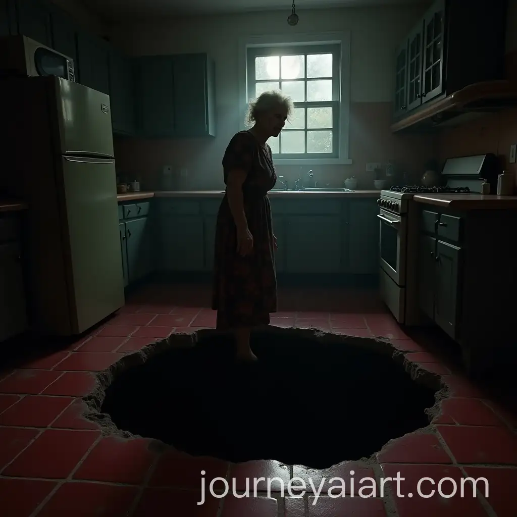 Old-Woman-Standing-at-the-EdgeAI-Art-Prompt-Expansion-of-a-Mysterious-Hole-in-a-Vintage-Kitchen