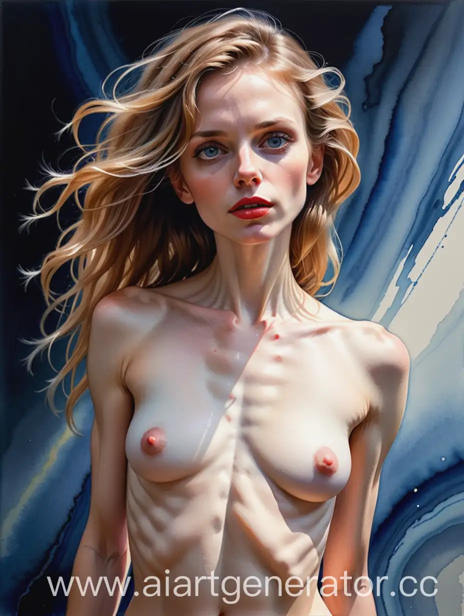 HyperRealistic-Watercolor-Portrait-of-a-Seductive-Anorexic-Russian-Woman