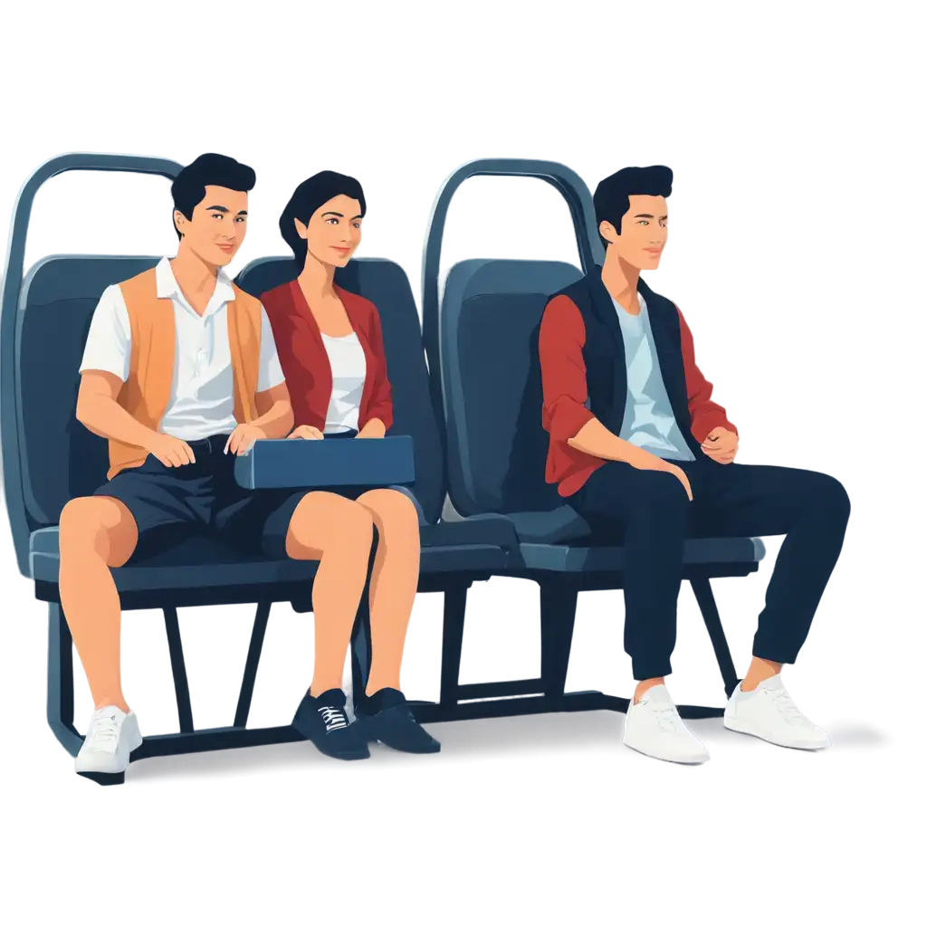 Icon of passengers seated on the bus