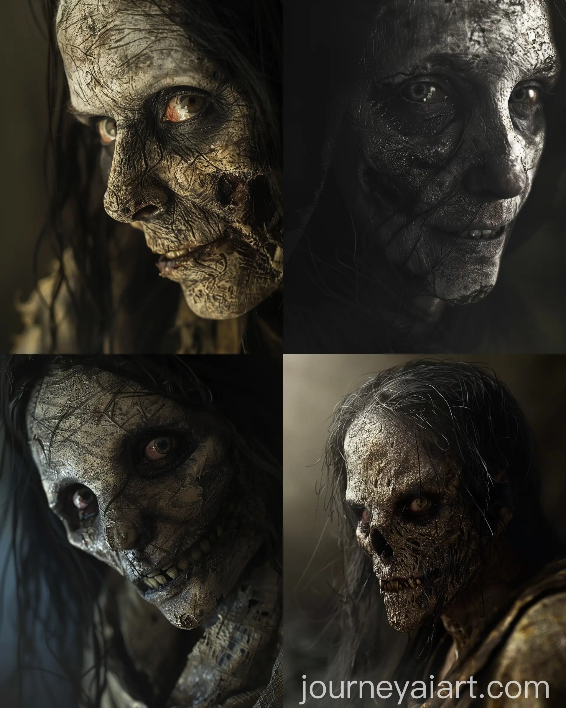 Eerie-Portrait-of-a-Cursed-Woman-with-Dark-Eyes-and-Sealed-Mouth