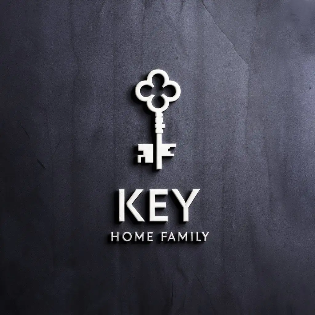 a vector logo design,with the text "KEY", main symbol:an old key with an intricate shape,Moderate,be used in Home Family industry,clear background