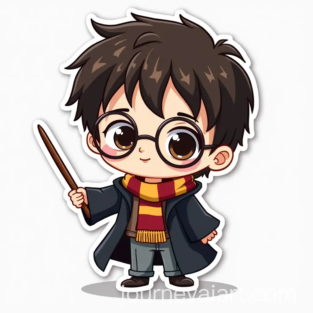 Adorable-Cartoon-Harry-Potter-Character-Sticker-Design