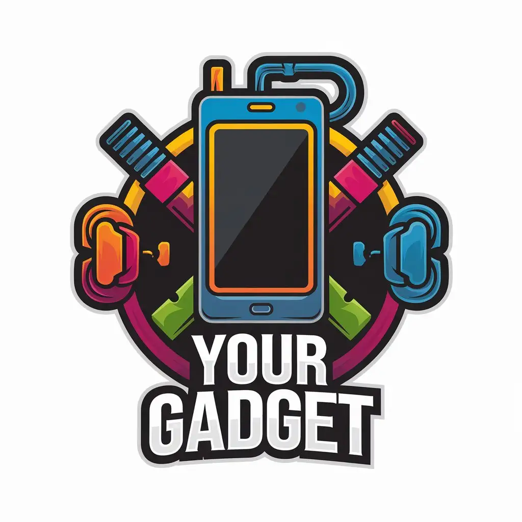 LOGO Design for Your Gadget Phone and Accessories with Colorful Elements for Technology Industry