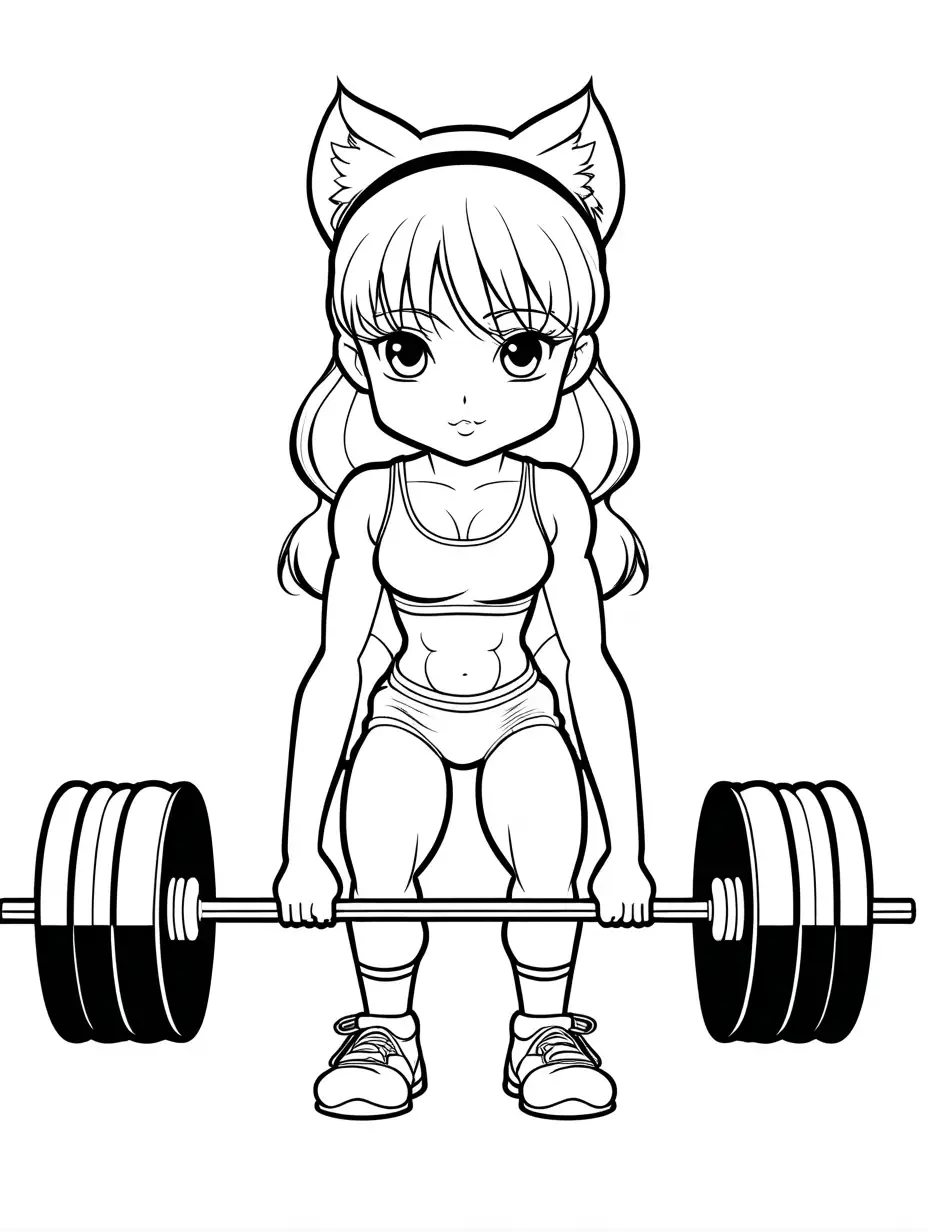 Muscular-Princess-Anime-Deadlifting-Kittens-for-Weights