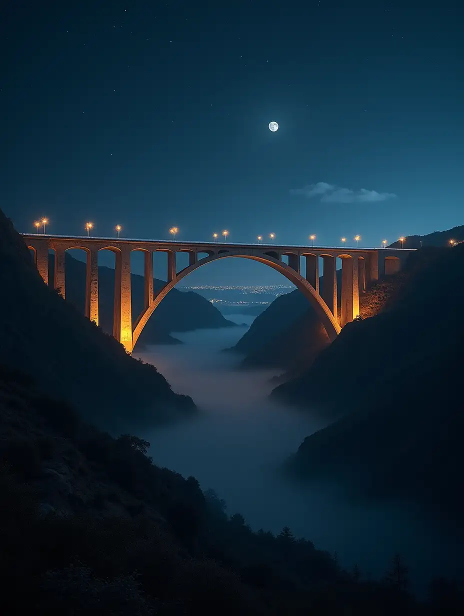 Dark-Fantasy-Night-View-of-Bisantis-Bridge-in-Catanzaro-Over-Fiumarella-Valley