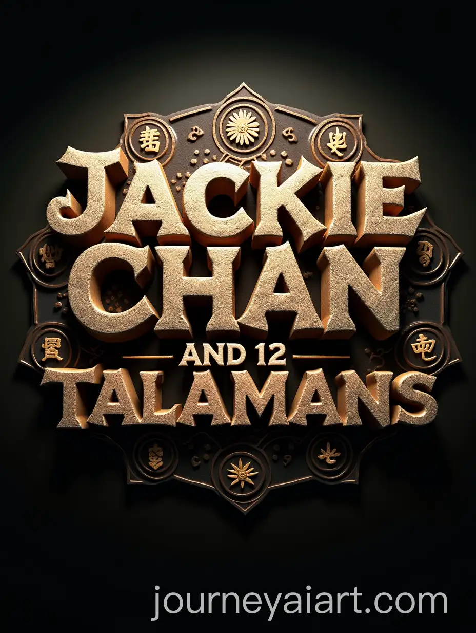 3D-Title-Design-for-Jackie-Chan-and-12-Talismans-with-Mystical-Symbols