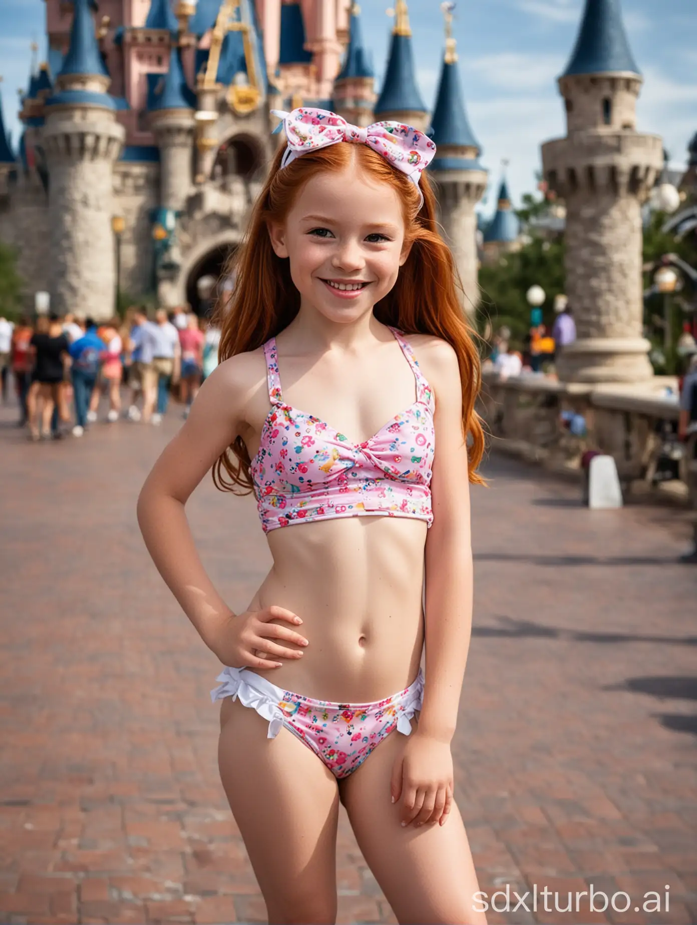 Joyful-9YearOld-Ginger-Girl-in-Disney-Bikini-and-High-Heels