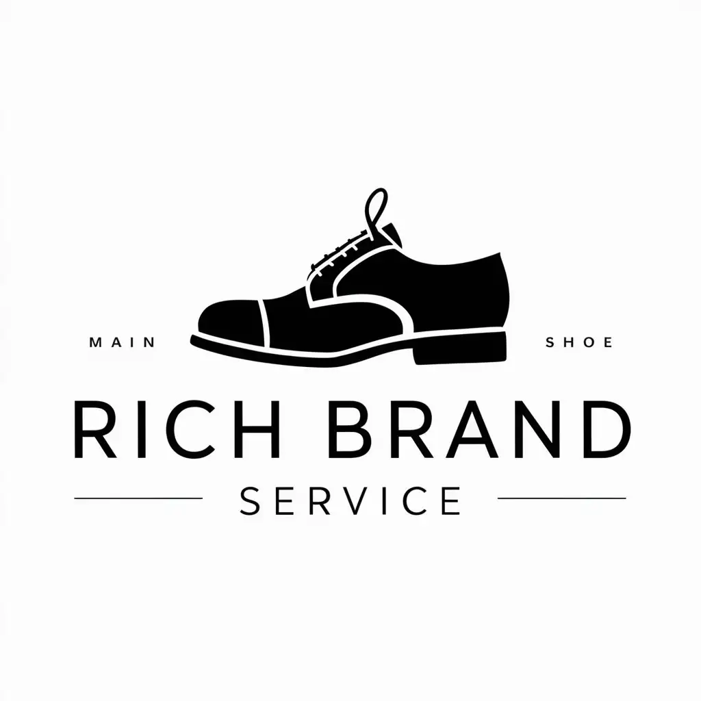 LOGO-Design-For-Rich-Brand-Service-Classic-Mens-Shoes-on-Clear-Background