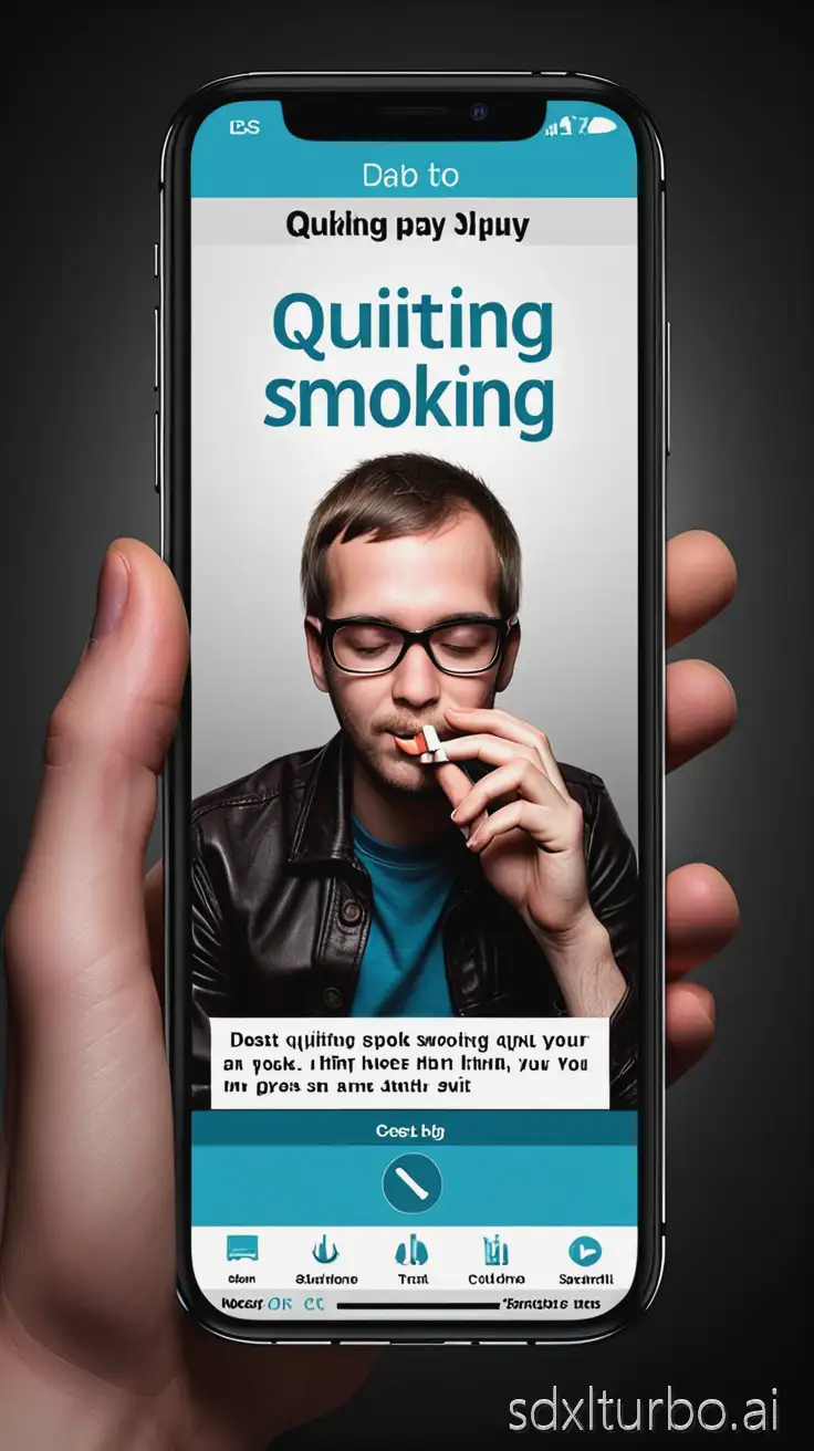 Create a cellphone wallpaper for quitting smoking and drinking
