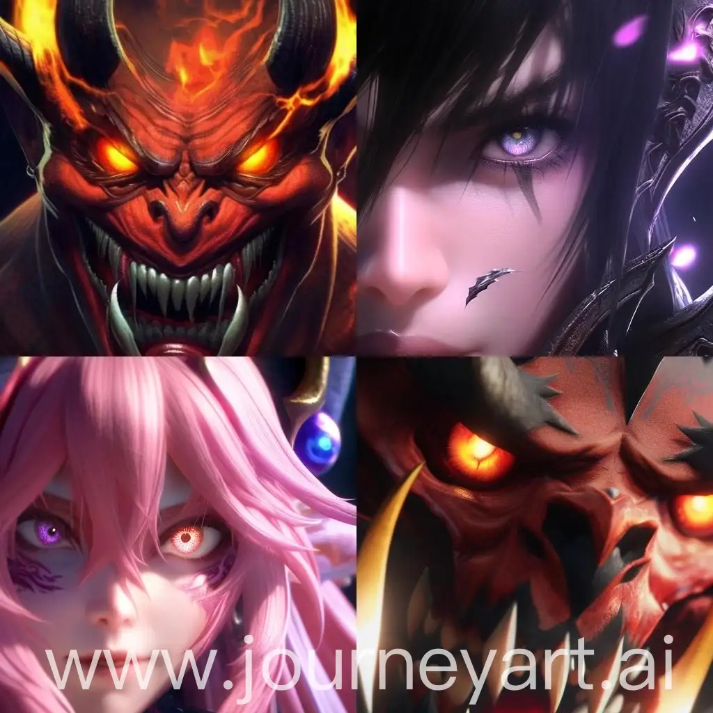 CloseUp-Anime-Wallpaper-Character-Demon-of-Chaos-Photorealistic