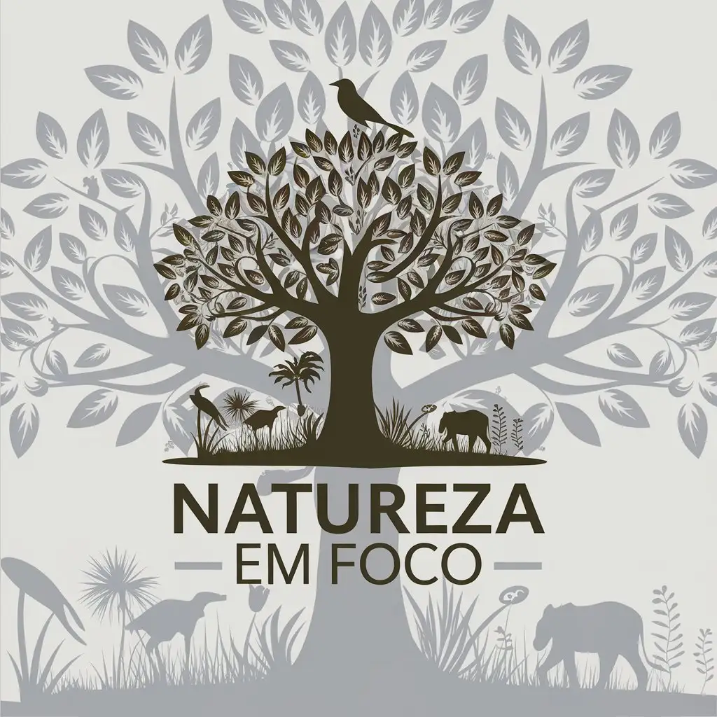 LOGO Design for Natureza em Foco Vector Logo Featuring Nature Images Plants and Animals